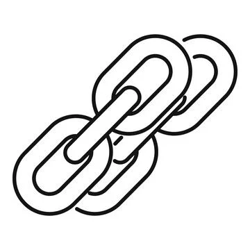 Backlink strategy links icon, outline style Stock Illustration
