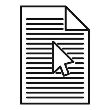 Backlink strategy paper icon, outline style Illustrazione stock