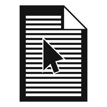 Backlink strategy paper icon, simple style 스톡 일러스트