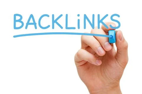 Backlinks Blue Marker Illustrazione stock