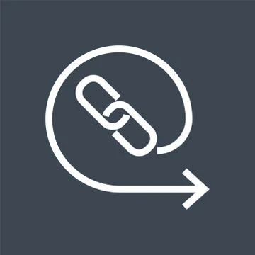 Backlinks Related Vector Glyph Icon. Stock Illustration