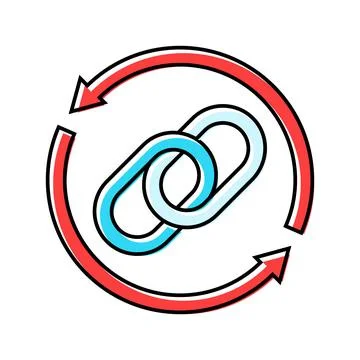 Backlinks seo color icon vector illustration Stockillustratie