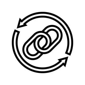 Backlinks seo line icon vector illustration Illustrazione stock