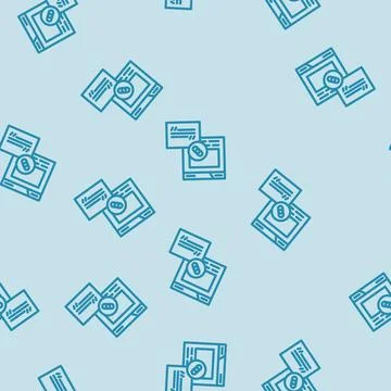 Backlinks seo line vector seamless pattern Stock Illustration