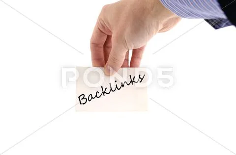 Backlinks text concept Stock Photos