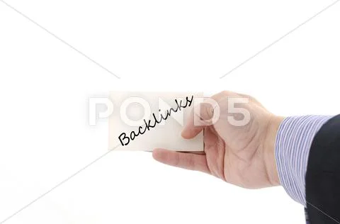 Backlinks text concept Stock Photos