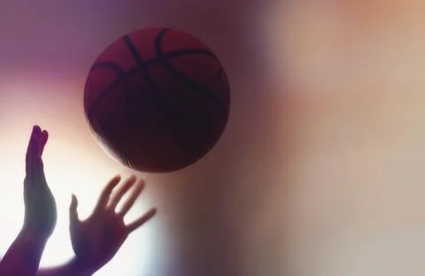Backlit basketball Stock Photos