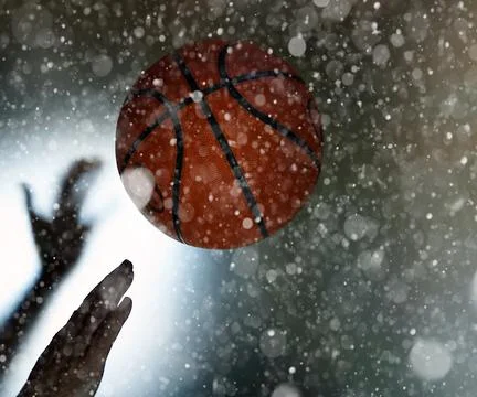 Backlit basketball Stock Photos