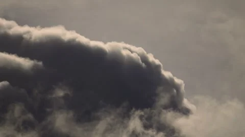 Backlit Dark Contrasting Storm Clouds. Stock Footage 339766045