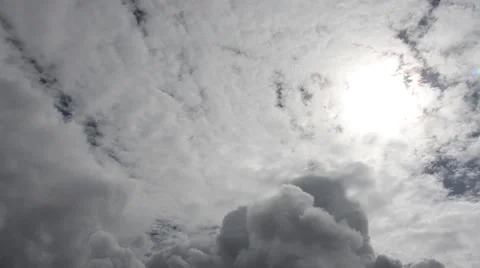 Backlit dense moving clouds Vídeo Stock 42142665