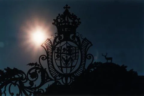 Backlit gate Foto stock