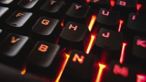 Backlit keyboard detail Stock Footage 157498679