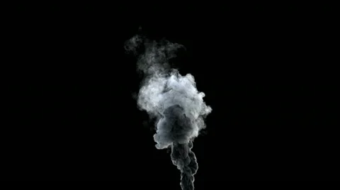 Backlit smoke isolated on black background with alpha Stock Footage 22346776