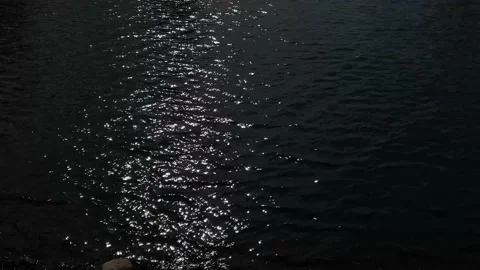 Backlit waves on the lake Stockbeeldmateriaal 152994502