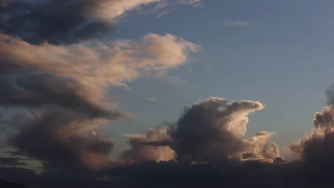 Backlite Sunset Cloudscape. Achill Island, Ireland. 4K60 Stock Footage 239478817