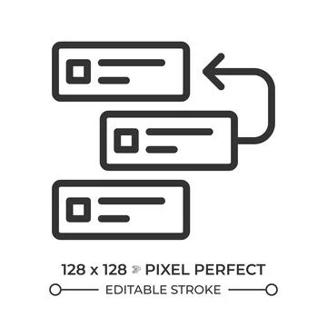 Backlog pixel perfect line icon イラスト素材