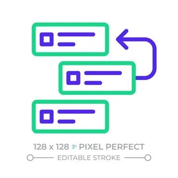 Backlog pixel perfect two color line icon Illustrazione stock