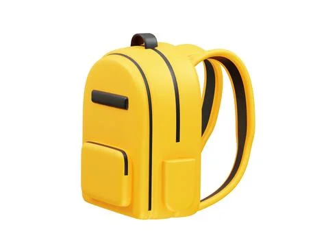 Backpack 3d icon 3d rendering icon. Stock Illustration