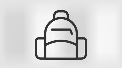 Backpack animated icon Stock Footage 248517023