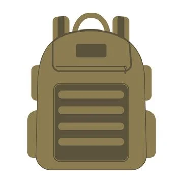 Backpack bag isolated vector illustration on a white background Stock Illustration