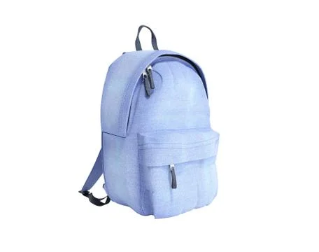 Backpack bag school 3d render on white no shadow イラスト素材