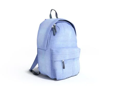 Backpack bag school 3d render on white Stock Illustration