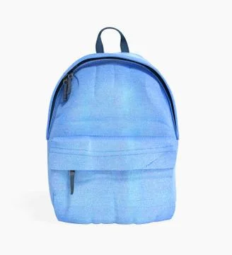 Backpack bag school 3d render on white no shadow イラスト素材