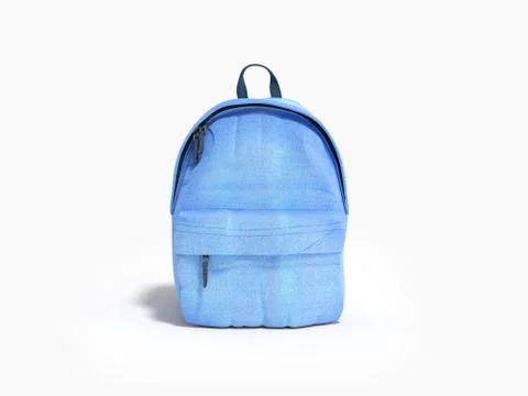 Backpack bag school 3d render on white イラスト素材