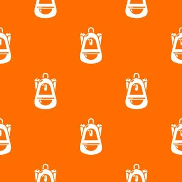 Backpack baggage pattern vector orange 库存插图