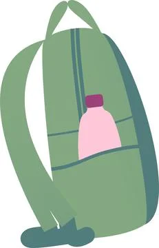 Backpack, baggage symbol. Student or school backpack. Stockillustratie