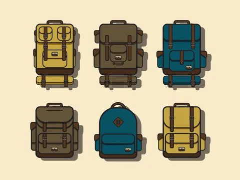 Backpack Collection Illustrazione stock