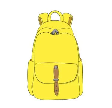 Backpack color, vector 스톡 일러스트
