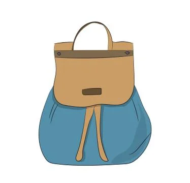 Backpack color, vector Stock Illustration