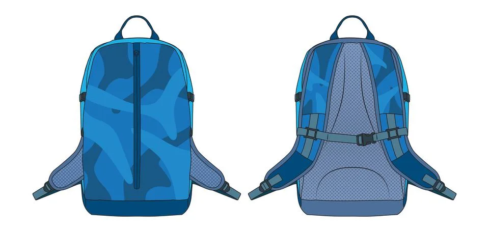 Backpack - colored Stock Illustration