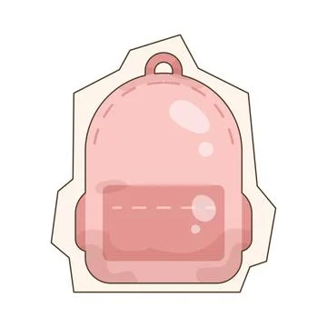 Backpack cutout Stock Illustration