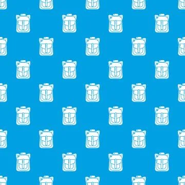 Backpack element pattern seamless blue 스톡 일러스트
