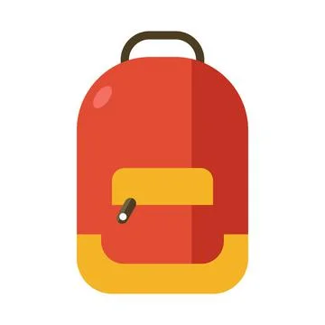 Backpack flat clipart vector illustration Stock Illustration