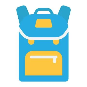 Backpack flat icon, education and school Stock Illustration