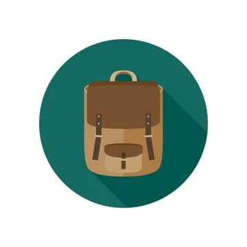 Backpack flat icon Stock Illustration