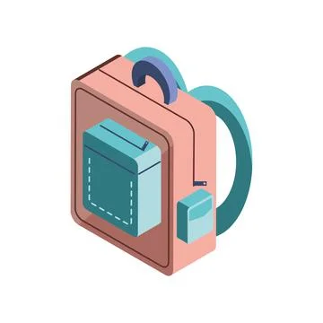 Backpack flat icon Stock Illustration