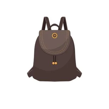 Backpack in a flat style is isolated on a white background. Vector Stock Illustration