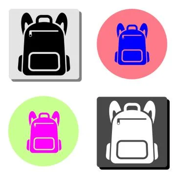 Backpack. flat vector icon 스톡 일러스트
