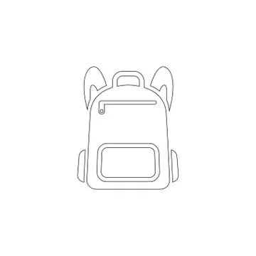 Backpack. flat vector icon Stock Illustration