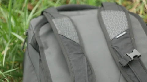 Backpack in gras Stockbeeldmateriaal 85078508