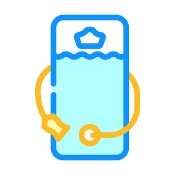 Backpack hydrator color icon vector illustration flat Stock Illustration