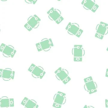 Backpack hydrator glyph vector seamless pattern flat Stock Illustration