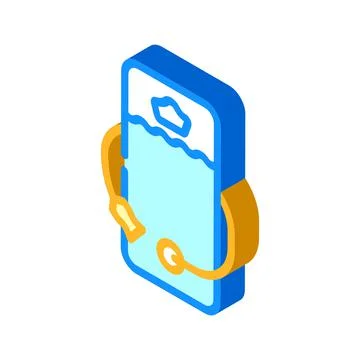Backpack hydrator isometric icon vector illustration color Illustrazione stock