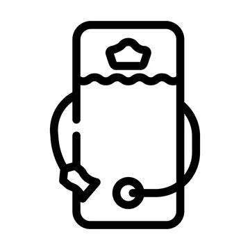Backpack hydrator line icon vector illustration flat イラスト素材