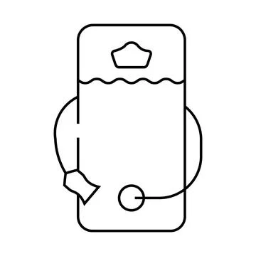 Backpack hydrator line icon vector illustration flat イラスト素材
