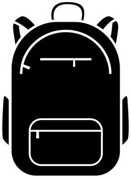 Backpack icon, backpack travel icon, Travel bag, backpack, School Bag Stock Illustration
